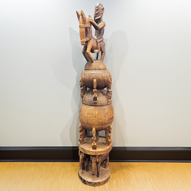 African Dogon Wooden Pot 108