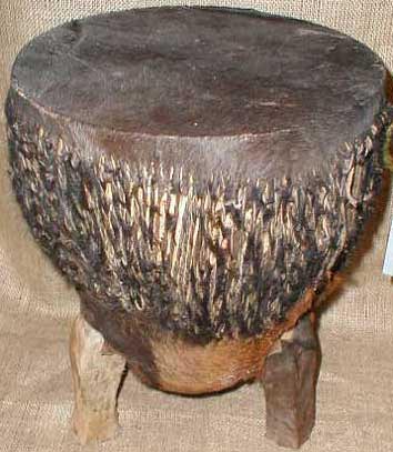African Three-Legged Drum Left Angle