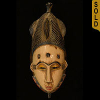 Guro Mask 81: Click for more views of this African Mask.
