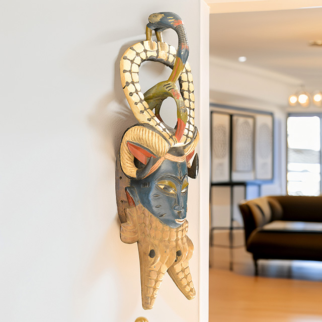 Guro Mask 86 Right Angle - Click for a more detailed view of this African Mask. Guro Mask 86