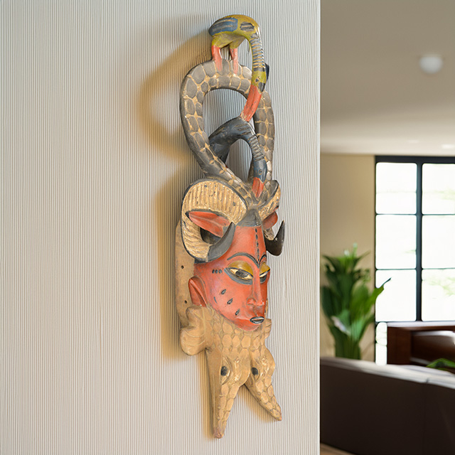 Guro Mask 87 Right Angle - Click for a more detailed view of this African Mask. Guro Mask 87
