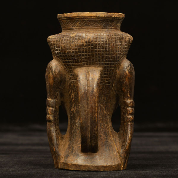 African Kuba ceremonial palm wine cup