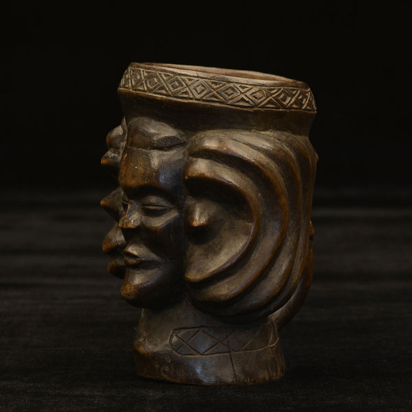 Kuba Ceremonial Cup 65 Left Angle