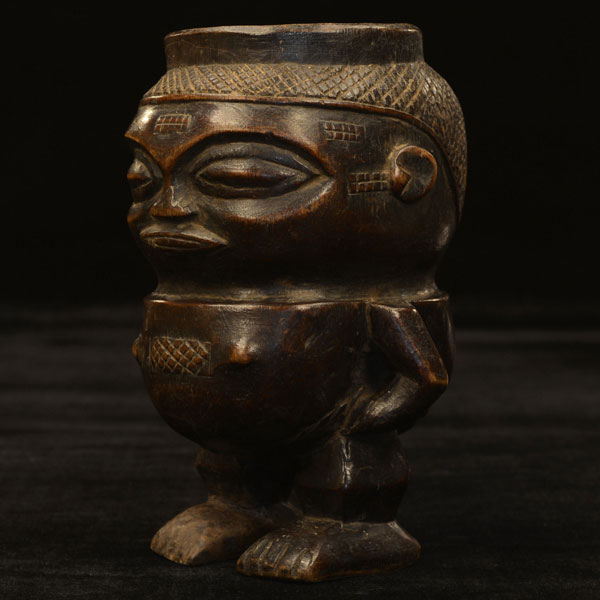 Kuba Ceremonial Cup 58 Left Angle