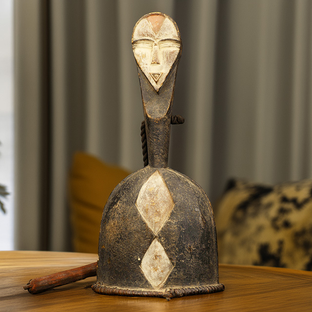 Kwele dancing bell 54 - Click to see more. African Kwele dancing bell 54
