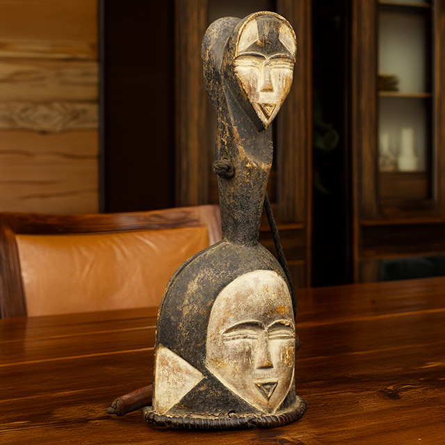 Kwele dancing bell 54 - Click to see more.. African Kwele dancing bell 54
