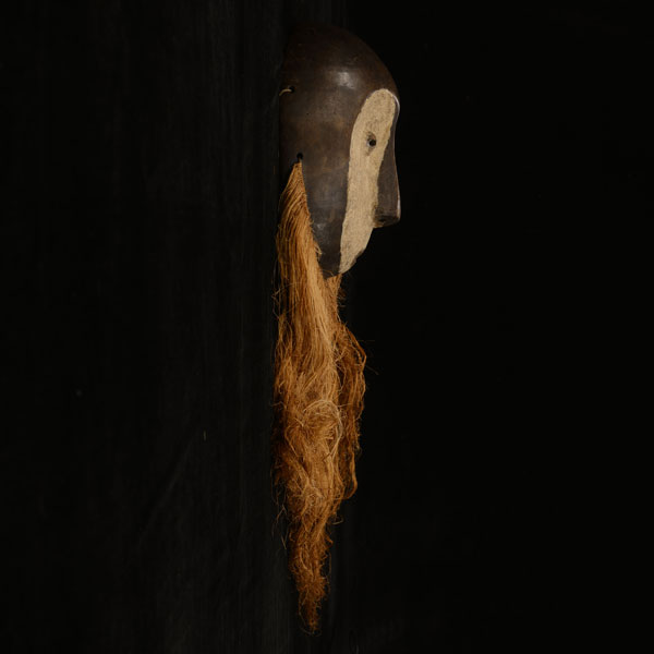 African Lega mask with beard right side