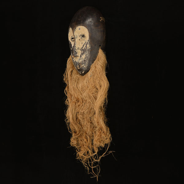 African Lega mask with beard Left Angle