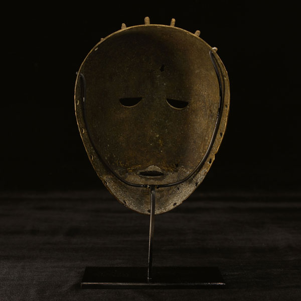 African mask on stand bronze Marka 59