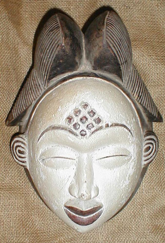 Punu Mask from Gabon front