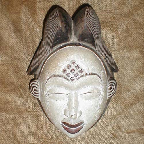 Punu Mask from Gabon front