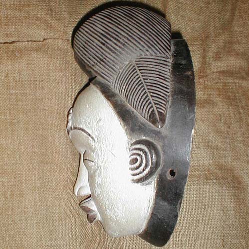 Punu Mask from Gabon Left Angle
