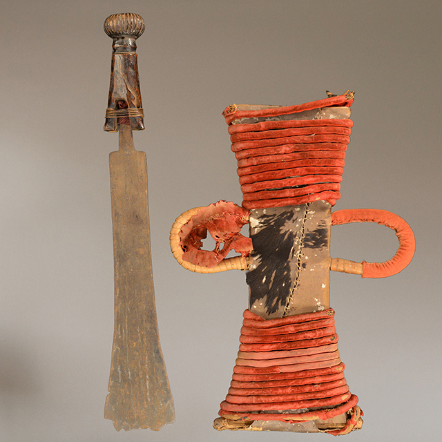 African Tikar Sword with scabbard from Cameroon back