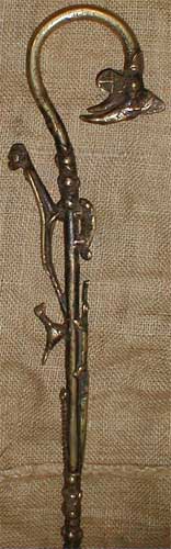 Burkina Faso Bronze Walking Stick front