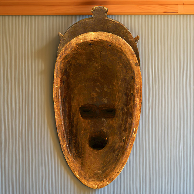 African mask from the yaure tribe of Ivory Coast