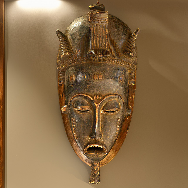 African mask from the yaure tribe of Ivory Coast