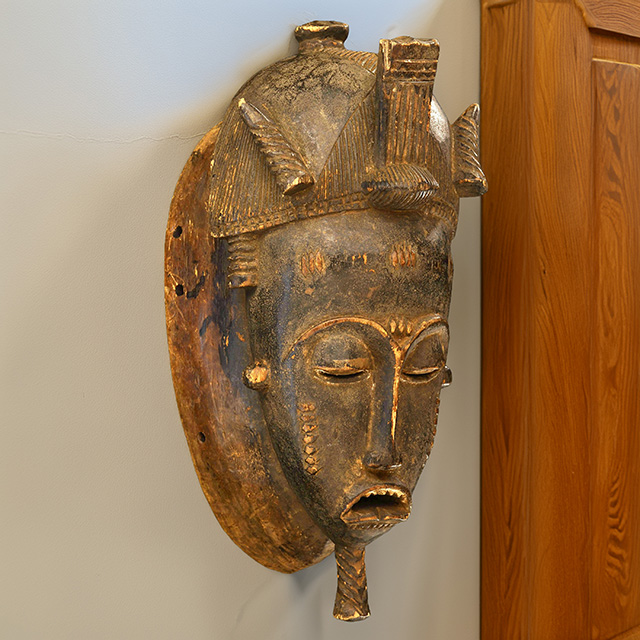African mask from the yaure tribe of Ivory Coast