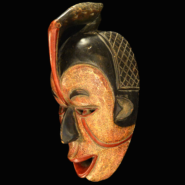 African Yoruba bird mask 31 Left Angle