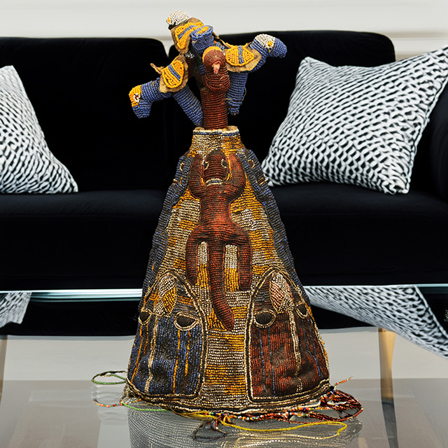African Yoruba king's crown Left Angle