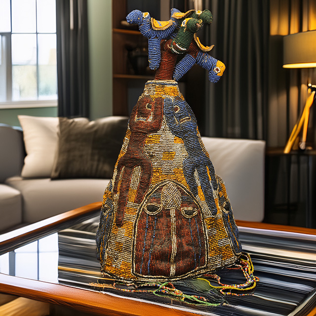 African Yoruba king's crown Right Side